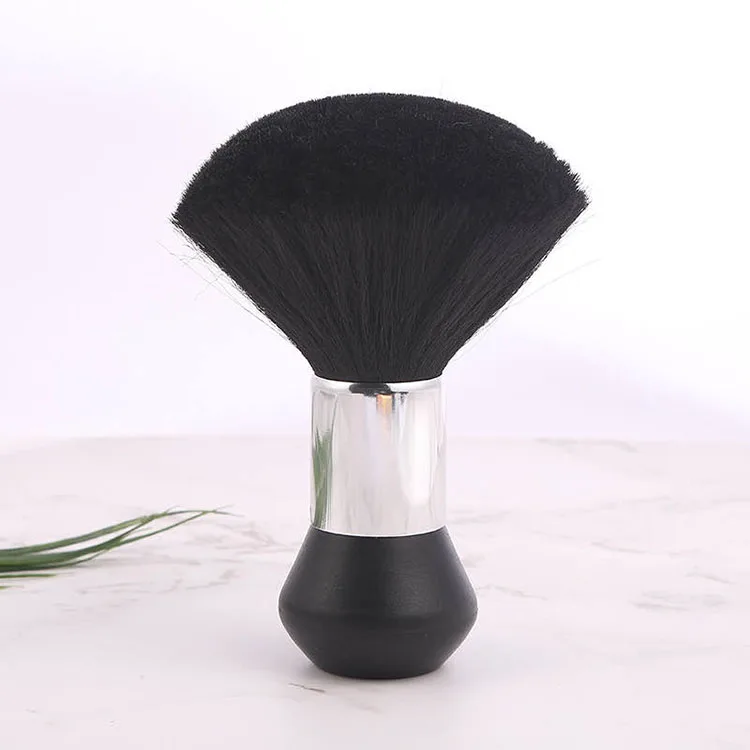 Professional Barber Shop Nylon Fiber Material Plastic Neck Duster Brushes Hairdressing Soft Face Dust Clean Shaving Brush
