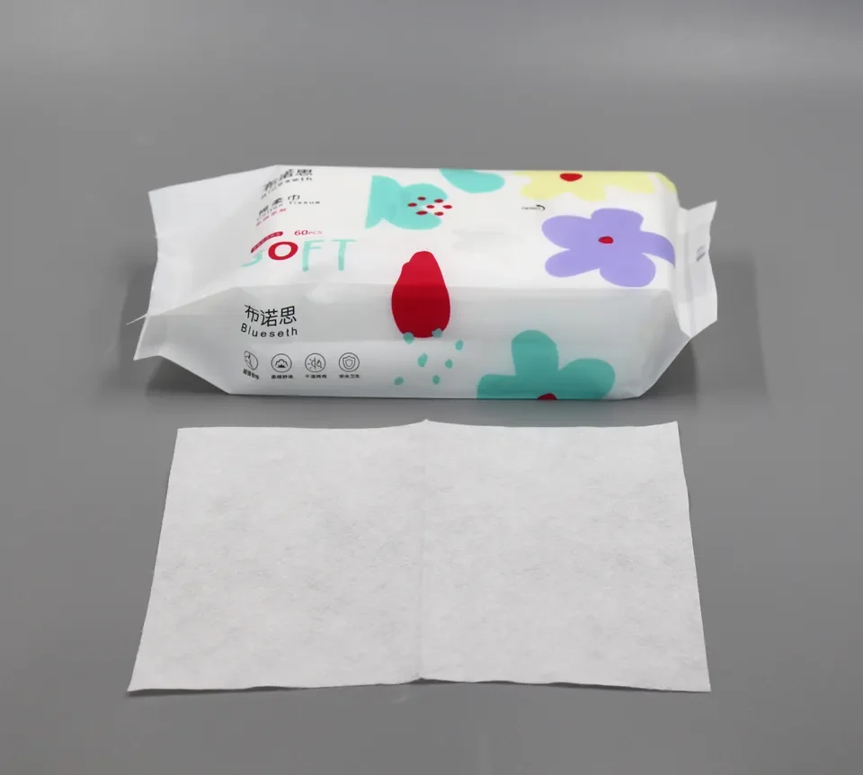 BCS Disposable Face Tissue Pearl Fabric Soft Cotton Face Tissue Soft Wipes