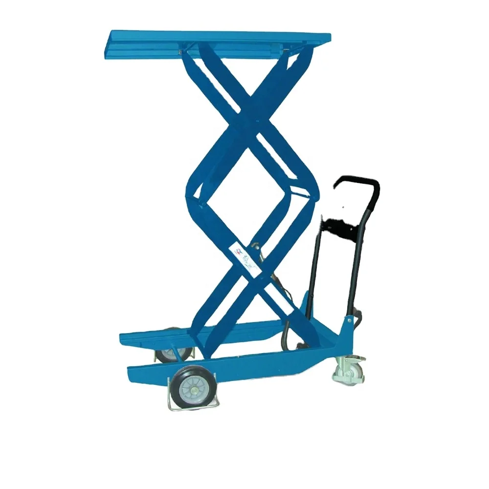 Mobile Manual Hydraulic Scissor Lift Table Trolley
