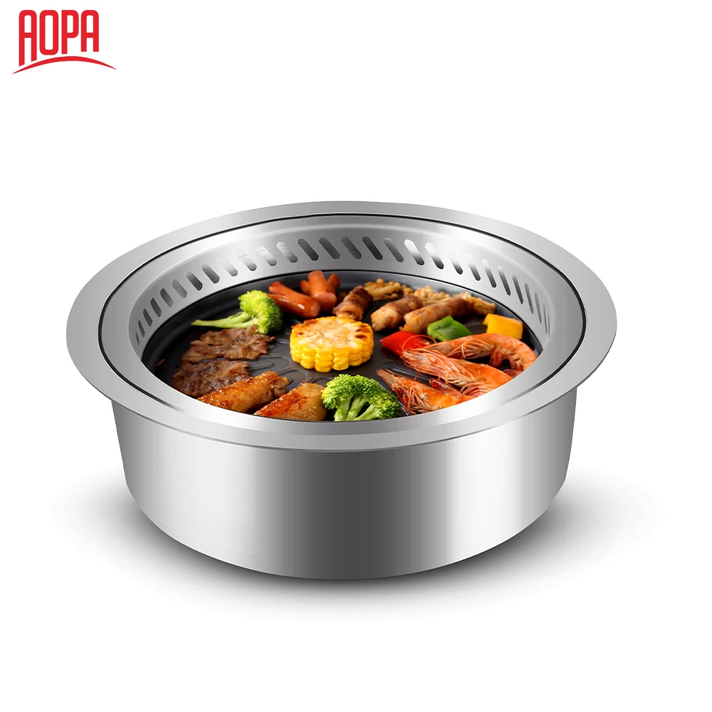 AOPA Hot sale DT40 Smokeless Japanese Korean Barbecue Grills With Indoor Restaurant Table