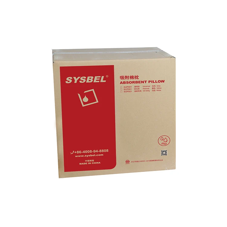 SYSBEL Professional Supply Yellow Chemical Absorbent Pillow Spill Containment Control Kits