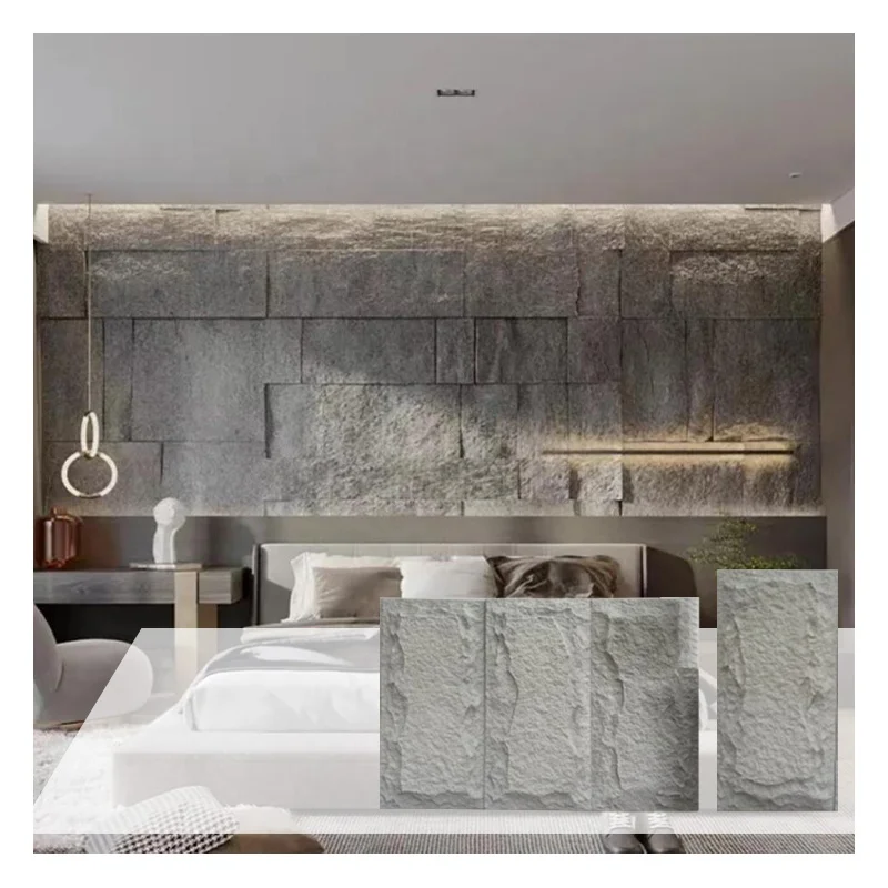 Hot Sale 3D Polyurethane PU Faux Artificial Culture Stone Exte for Home Decoration