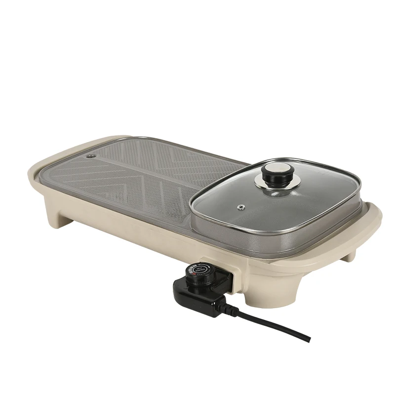 Cookware sets Muti-functional hot pot electric BBQ Grills Cast Iron Electric korean bbq grill Machine Portable grill