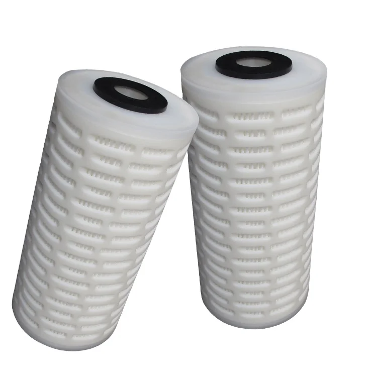 Industrial air filter 2.5/5 inch autoclavable PES/PTFE 0.2/1 micron membrane PP pleated water filter cartridge for vent filter