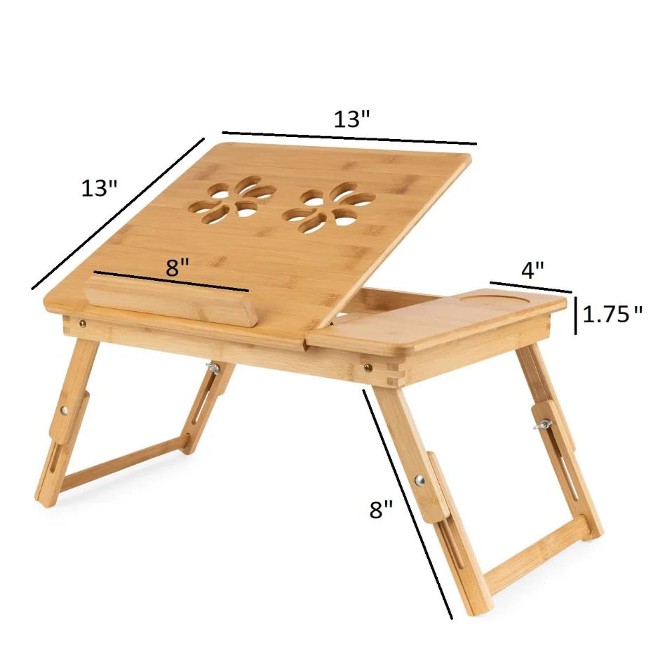 Home Office Foldable Bamboo Laptop Table Folding Bed Laptop Table Tray Lap Desk