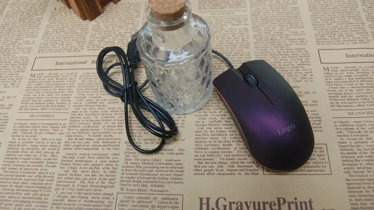 3D Wired USB Optical Mouse for Office, Promotion, OEM 1.2M cable for PC Laptop MacBook computer mouse