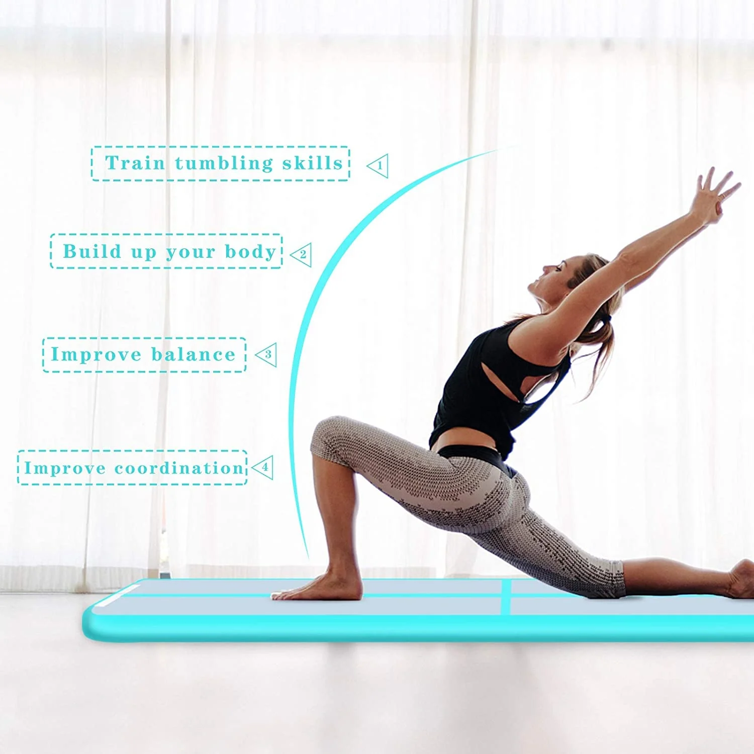 Надувной воздушный трек 3m 5m 6m 8m 10m 12m для продажи в гимнастическом тренировочном наборе фабрика