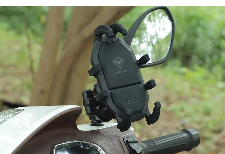 Easy to install Adjustable anti Shock Absorber support Mobile Phone Holder for Motorcycle Bicycle