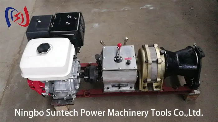 High speed Fast Pilot Wire Gas Powered Winch Durable Transmission Line Cable Pulling Engine Powered Winch