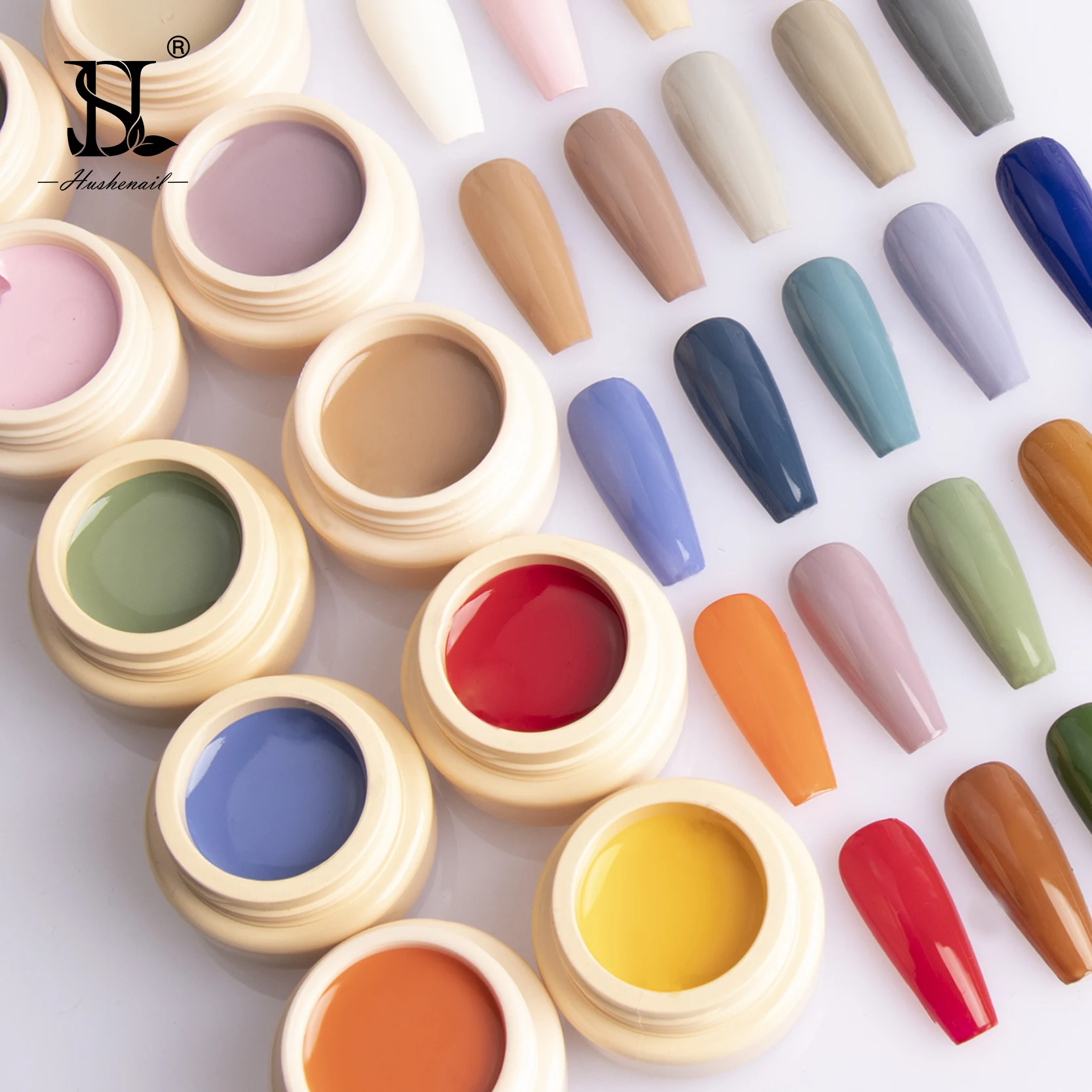 Salon HS 48 Colors Nail Art Painting Highly Pigmented Solid Cream Mud Gel Canned Solid Pudding Gel Polish