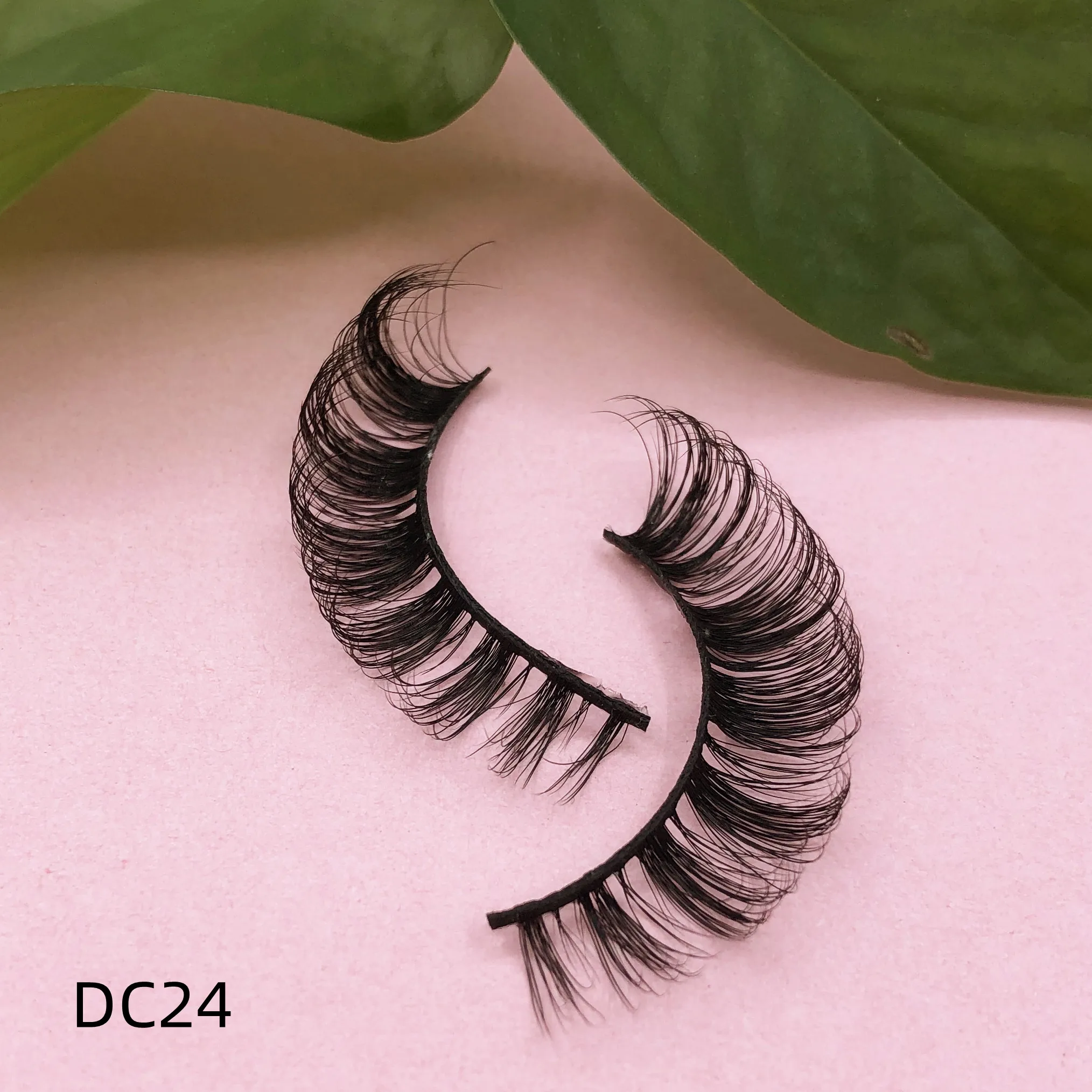 vegan synthetic hair full strip eyelash d curl russian D Curl lashes fluffy natural with private label eyelashes box packaging