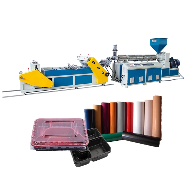 Mono-Layer Plastic Extrusion Line Machines Plastic Sheet Extrusion Line Pvc Pet Pp Ps Sheet Extruder