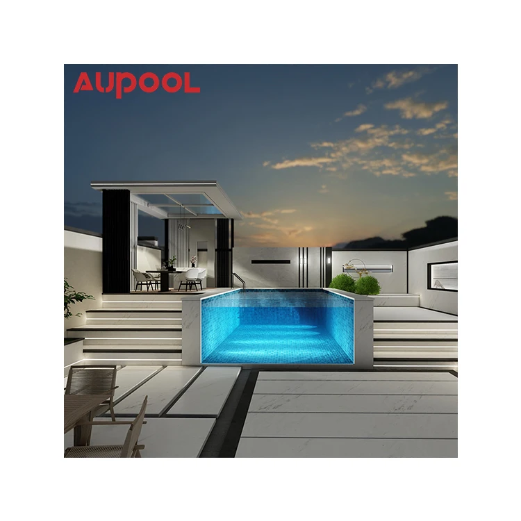Best Overflow Infinity Outdoor Container Transparent Above Ground Plexiglass Cylinder Pool for Embassy