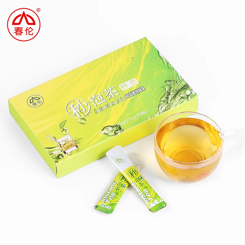 
Instant green tea powder new type of instant organic green tea brewed directly with hot and cold milk tea 