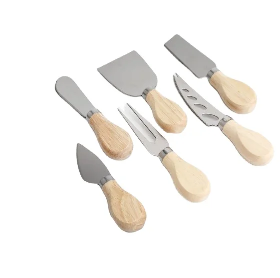 Cheese Knives kit Stainless Steel Mini Steel Stainless Knife, Butter Knife & Fork With Wood Handle