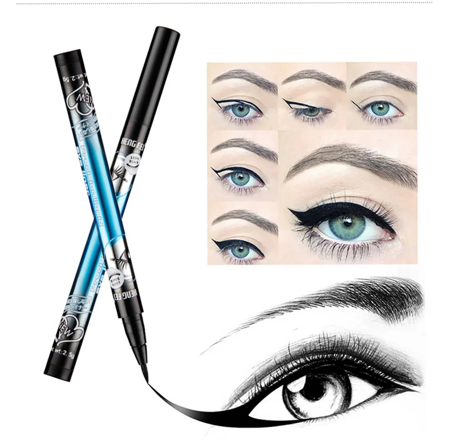 Hengfei 24H Waterproof Liquid Eyeliner Makeup Quick Dry Long Lasting Ultra Fine Precision Eye Makeup Eyeliner