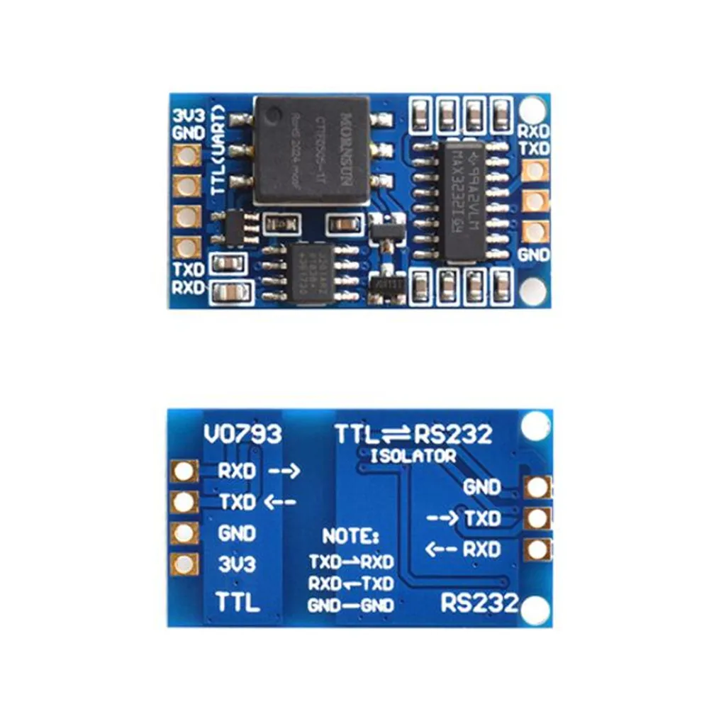 Taidacent SP3232 MAX3232 Isolation TTL to Uart RS232 Signal Converter RS232 Serial Port to TTL Converter