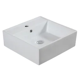 Factory Supply High Quality Single Tap Hole Countertop Washbasin Ceramic White Sink From China Manufacturer