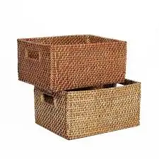 
100% Natural Straw Storage Basket - Natural Bamboo Storage Basket - Straw Basket Weaving Ms GiGi 0084974399971 