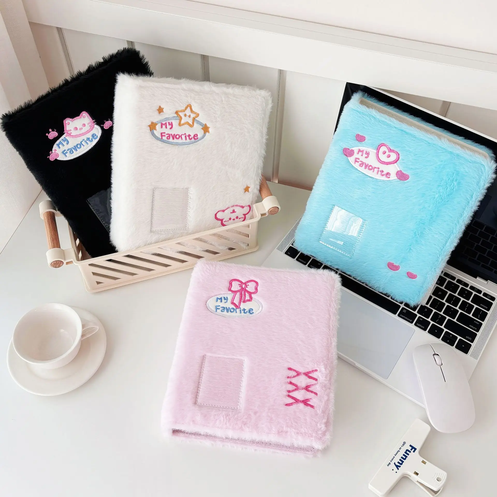 Kawaii A6 Plush Binder Macaron Color Kpop Photocard Collect Book Idol Fluffy Photo Card Holder Photocards Album
