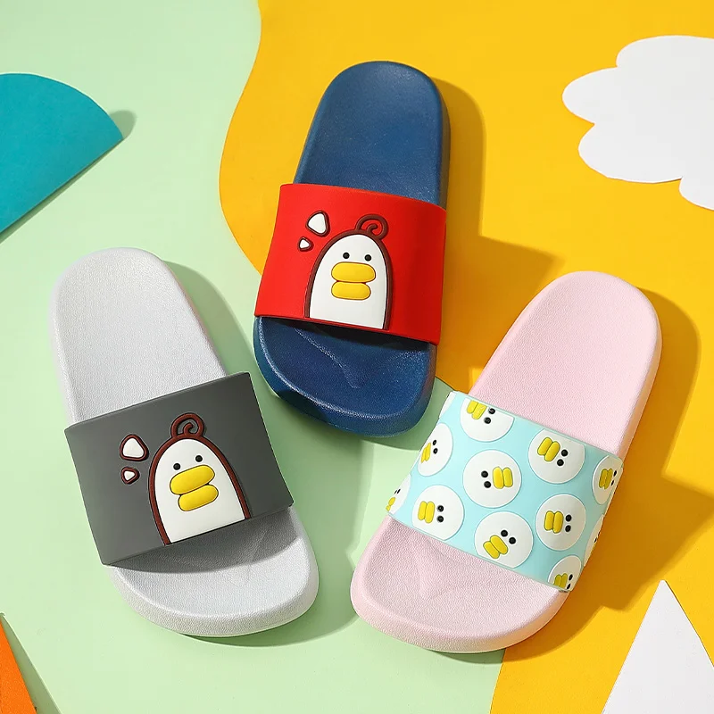 
Duck Slippers for Boy Girl Beach Shoes Summer Cartoon Animal Kids Outdoor Baby Slippers PVC Cartoon Children Slippers 