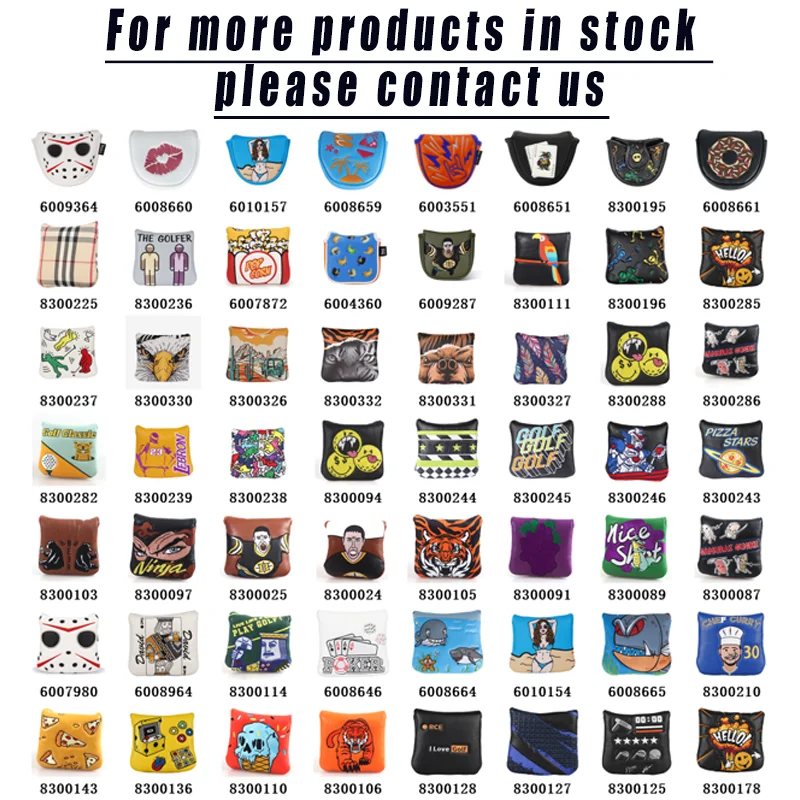 Wholesale Custom Logo Golf Head Covers Golf Headcovers Club Embroidery PU Leather Driver Fairway Hybrid Utility Golf Accessories