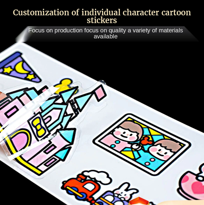 
Color Star DIY Children Cartoon Sticker Logo Sticker Customized Special-shaped Luggage Sticker Printing 