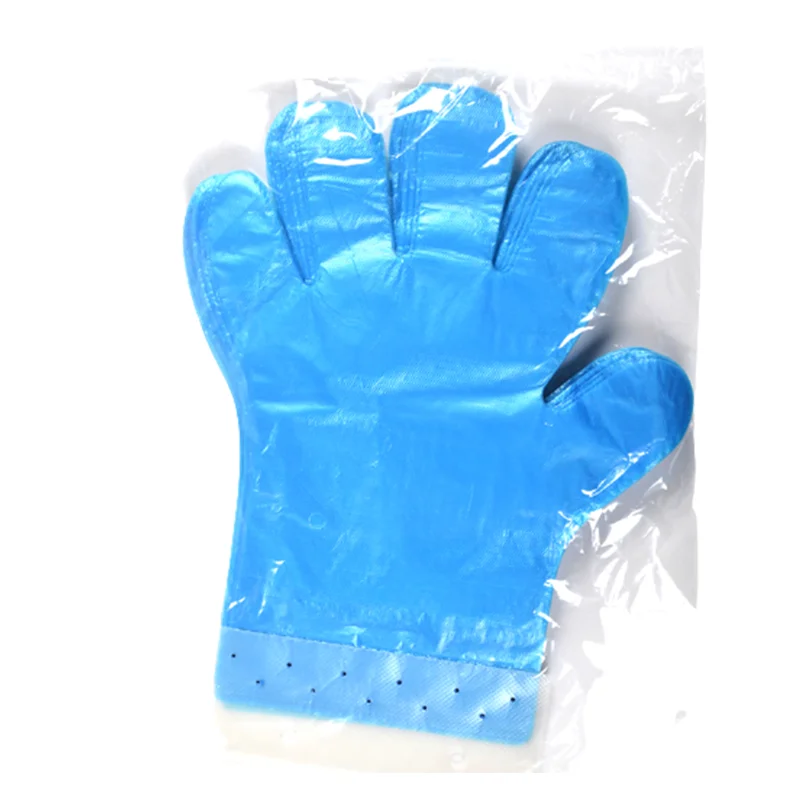 PE plastic single use  gloves food shop disposables can be hanger