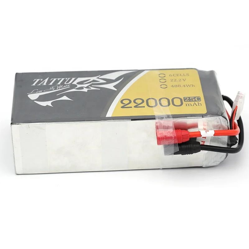  TATTU 22000mAh 22 2 V 6S LiPO батарея Burst 25C для большой нагрузки Multirotor FPV Дрон гексакоптер