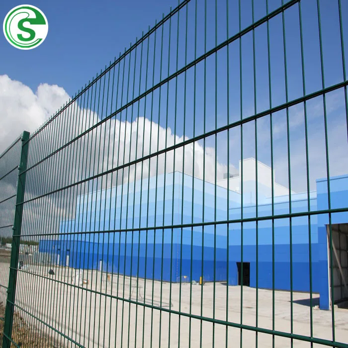 Rigid galvanized steel powder coated garden outdoor farm fecing welded double wire mesh fence