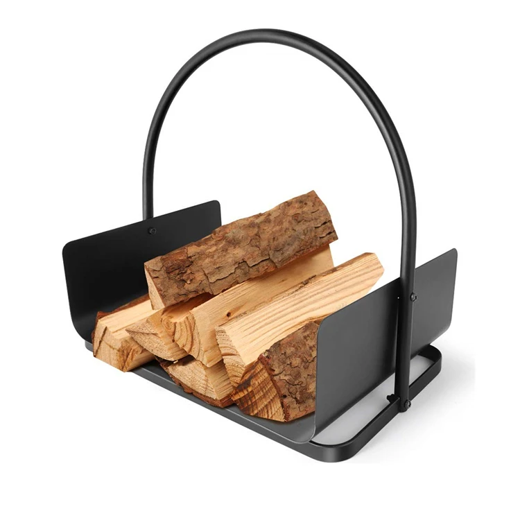 Hot Sell Log Holder Stand For Firewood Storage Metal Fire Wood Rack For Indoor Outdoor Fireplace Tool Wood Storage Rack