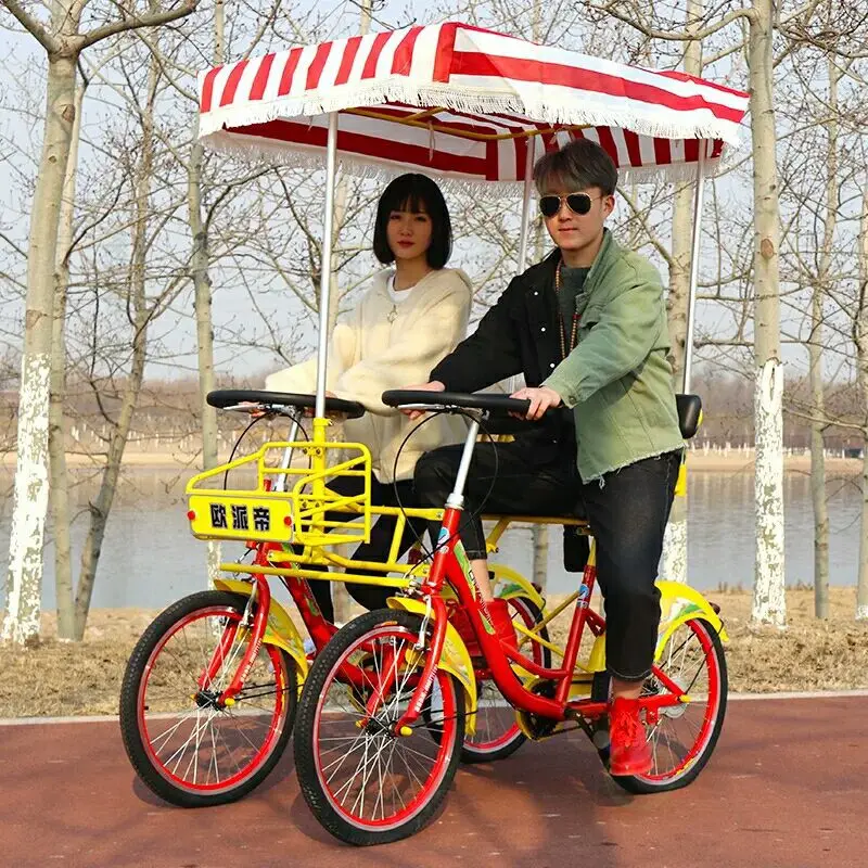 Новый стиль 20-дюймовый Двухместный безопасный велосипед для двух человек взрослые велосипеды тандем Туризм