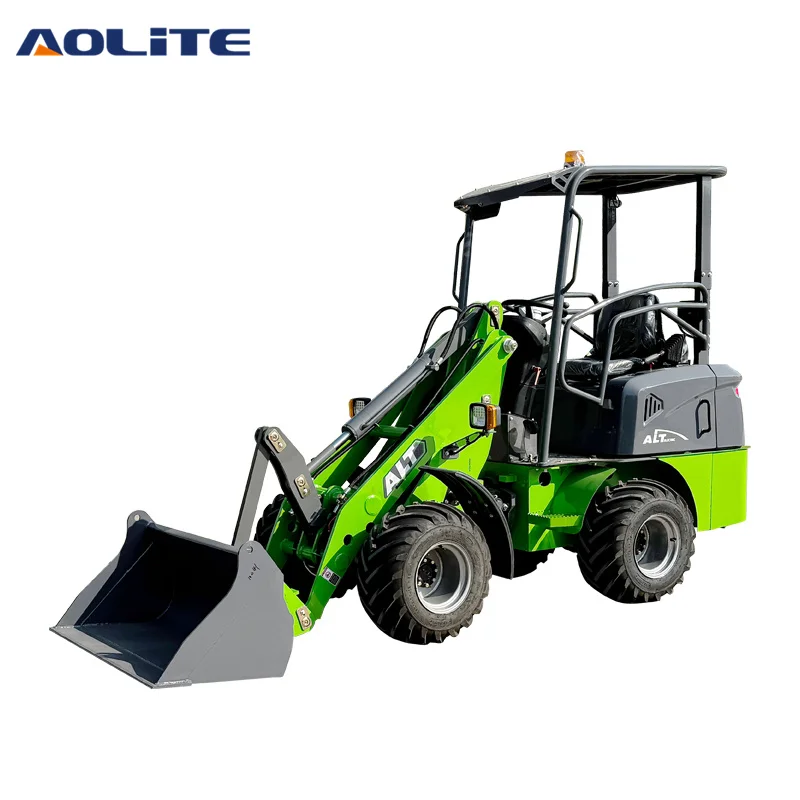 AOLITE E606 мини-Электрический многофункциональный передний мини-маленький 4 колеса Компактный Новый Аккумуляторный колесный погрузчик Китай грузовой по цене