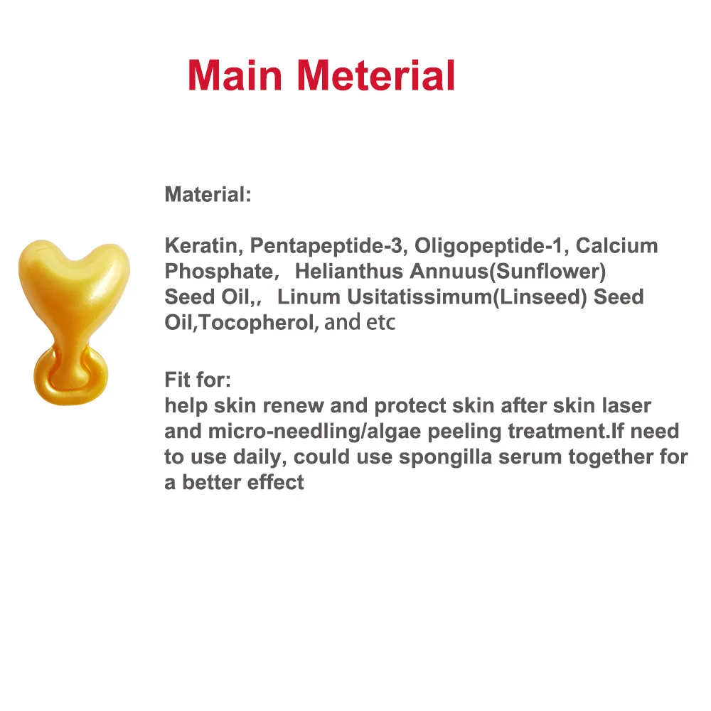 Free Shipping Help Skin repair after  Micro-Needling Treatment Natural Plant Extract Capsules Serum