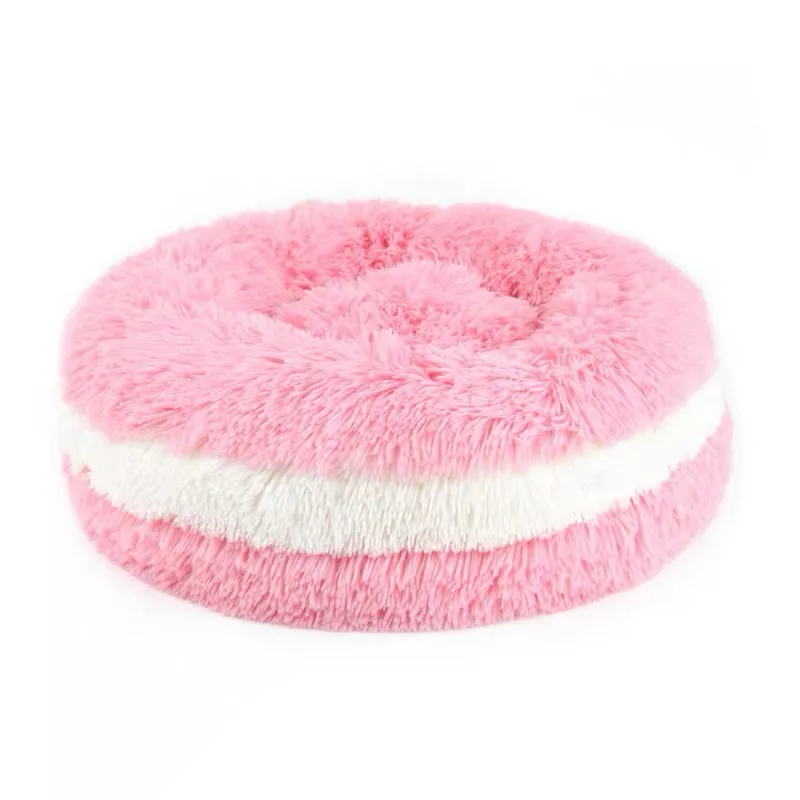 
Роскошная мягкая плюшевая круглая пончик, супер удобная кровать для кошек 
