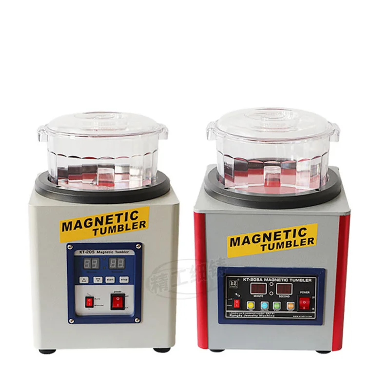 High Speed Magnetic Tumbler Jewelry Polisher Machine with Bowl Lid 195mm 2800 RPM Large Capacity 800g Finisher