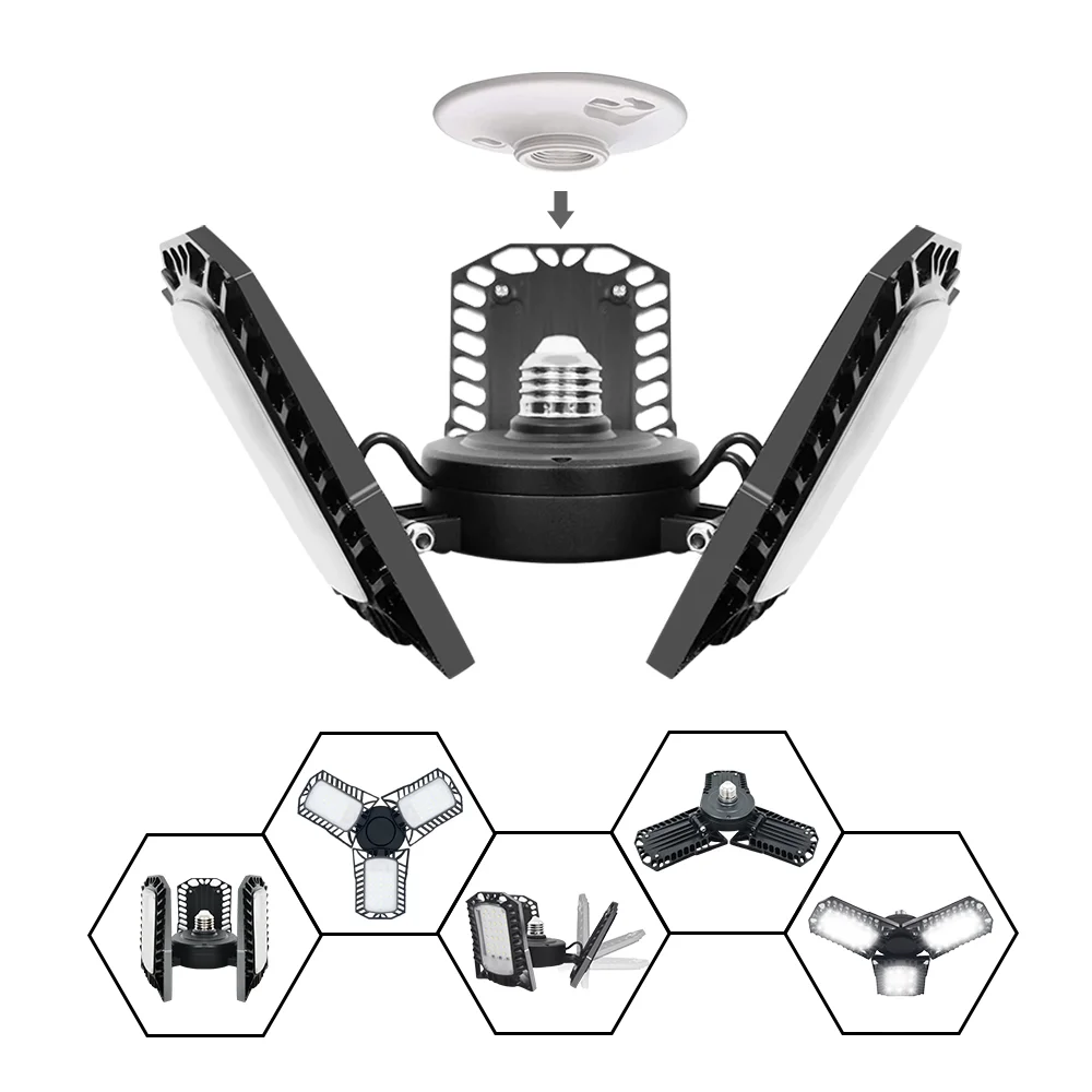 Amazon Hot Sale Price Trilight Design Workplace Garage Led Light Lamp Garage