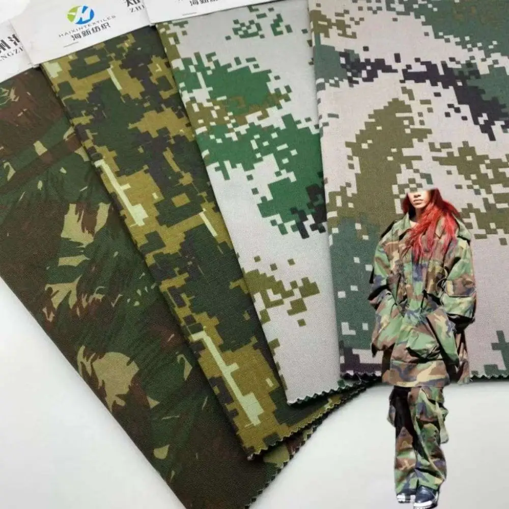 camouflage fabric ripstop TC 21s*16s 108*58 180gsm uniform fabric workwear fabric  wholesale professional men and women