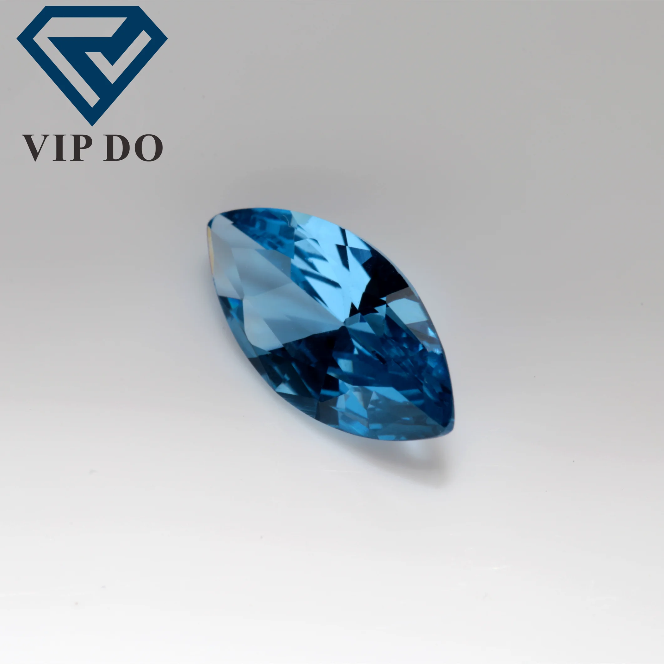 Faceted cut marquise cut 119# aquamarine blue spinel loose gemstones marquise shape synthetic aquamarine 119# spinel gemstones