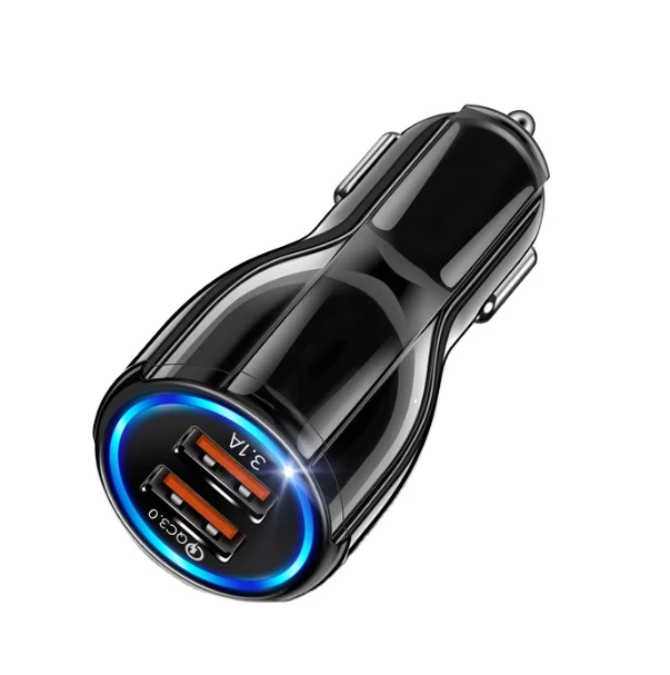 Qi 3.1A Car Charger Dual USB Fast Charging Phone Charger Adapter For iPhone 11 Pro Max 6 7 8 Plus Xiaomi Redmi Huawei