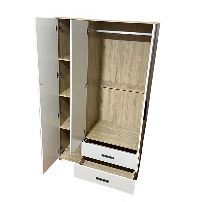 Hot sale 3 doors wardrobe with 2 high glossy drawer modern customization bedroom wardrobe China OEM factory