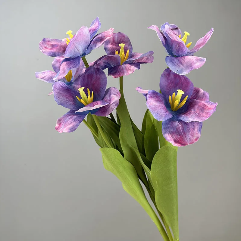 60CM High Quality Real Touch Tulip Flower for Wedding Decoration Opening Tulip Pink Light Blue Artificial Flower