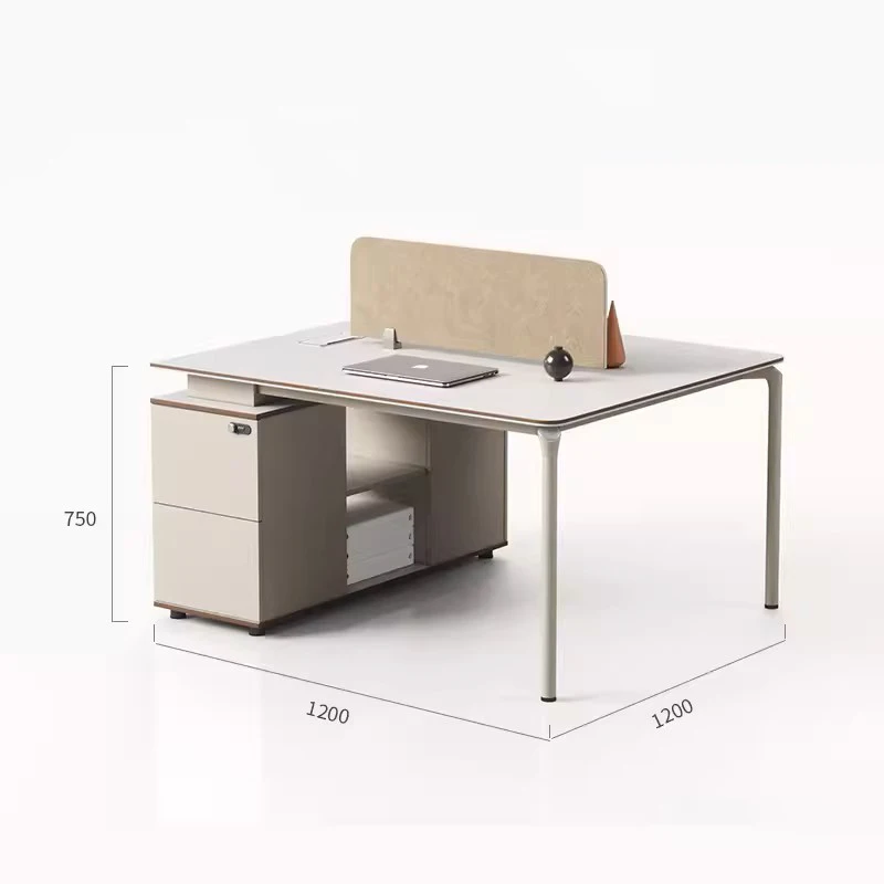 New Listing Deluxe Creative staff desk Simple modern work table staff 4/6 seat office white company desk and chair combination