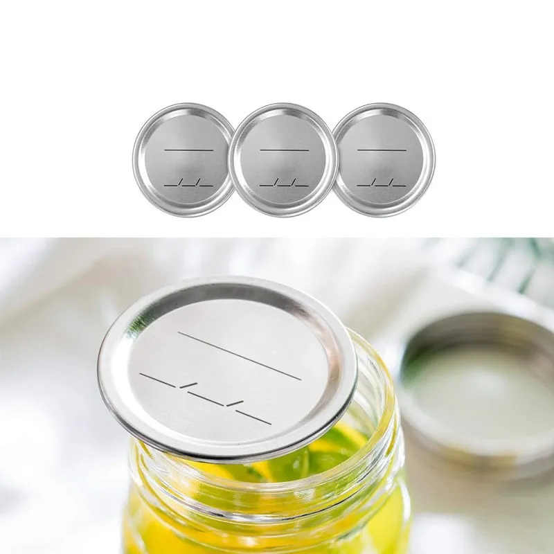 
Canning lids 70mm 86mm width mouth mason jar bands and lids with silicone 