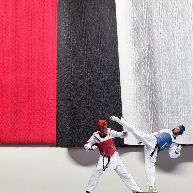 Выбеленный Белый Жаккардовый тканый материал tc mooto taekwondo