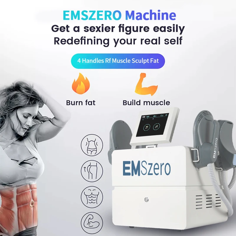 4 handles EMS body sculpting beauty machine professional air cooling cheap portable ems equipment