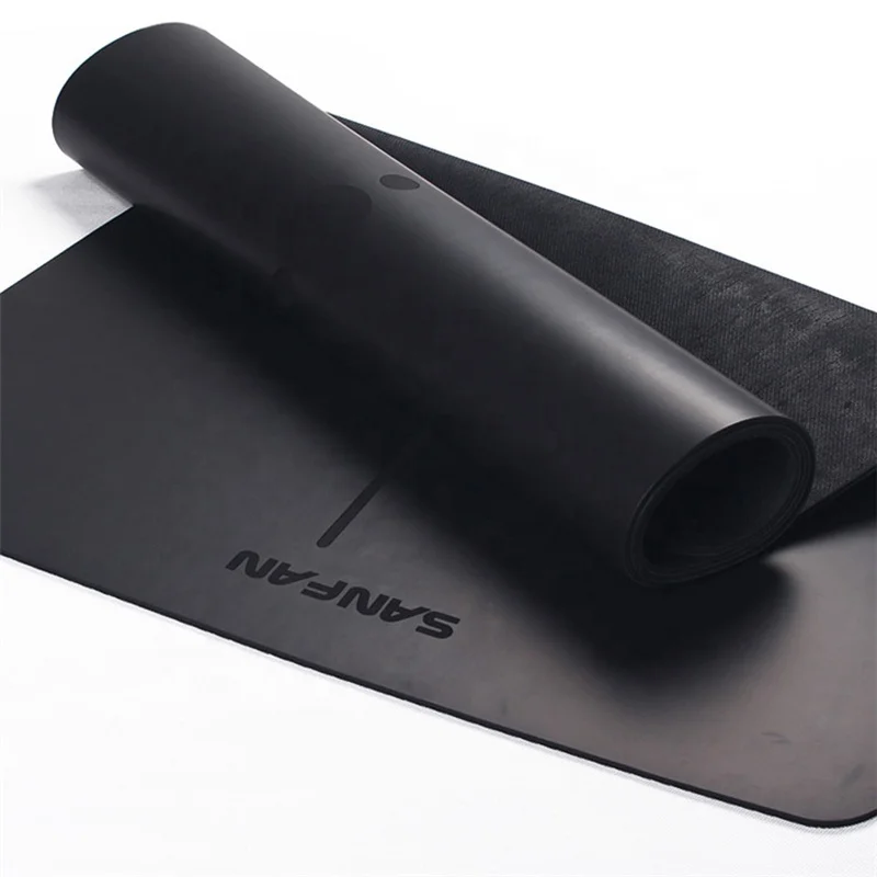
SANFAN ShenZhen Eco Friendly Natural Rubber Recycled Pilates Black Customised Pu Yoga Mat 