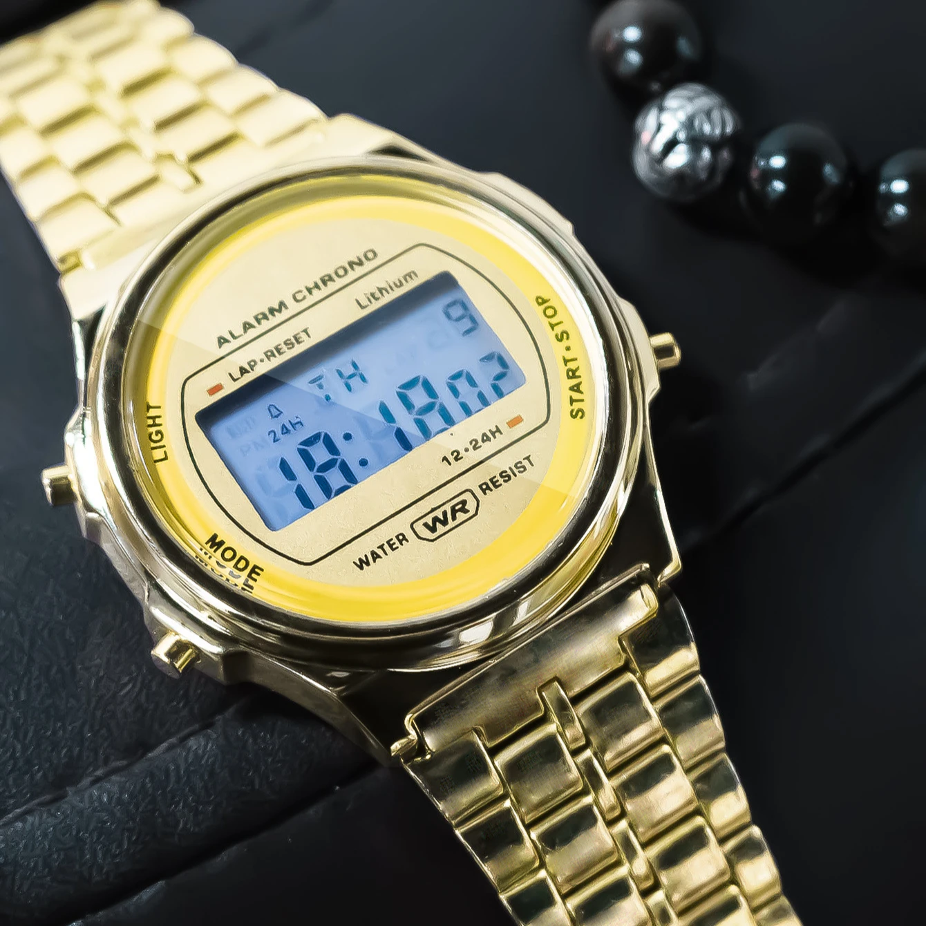 Stainless Steel Band Wristwatch Round Dial Men Digital Watches Outdoor Watch For Men Reloj Para Hombres