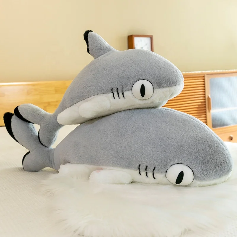 Big Eyes Cartoon Shark Soft Toy Sleeping Dolls Floor Pillows Plush Ocean Sea Animals Shark Stuffed Toys