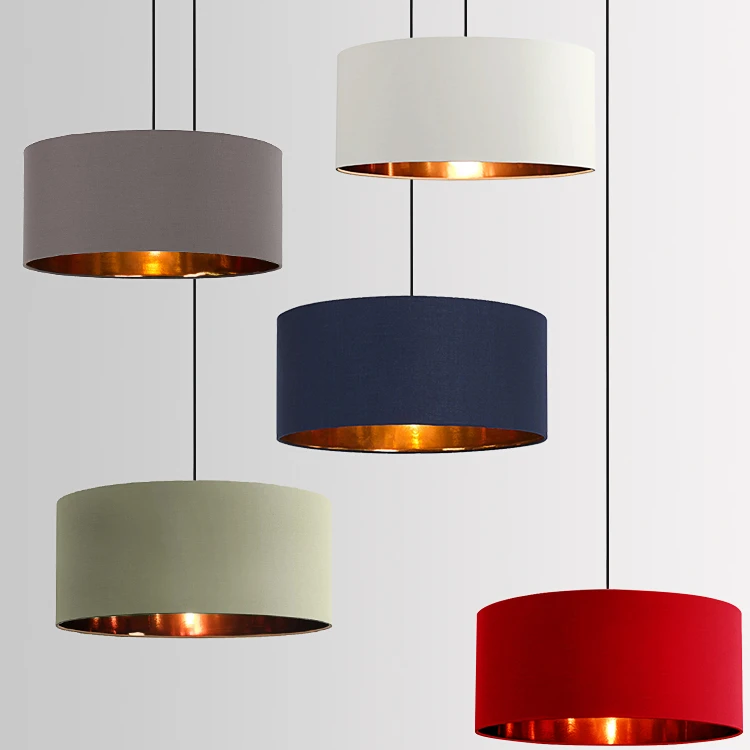 Современный ресторанный Асимметричный стеклянный абажур из льняной ткани для лестницы Guzhen черная Подвесная лампа